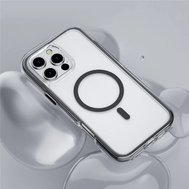 For iPhone 16 Pro Max Case Compatible with MagSafe Annular Airbags PC+TPU Phone Cover