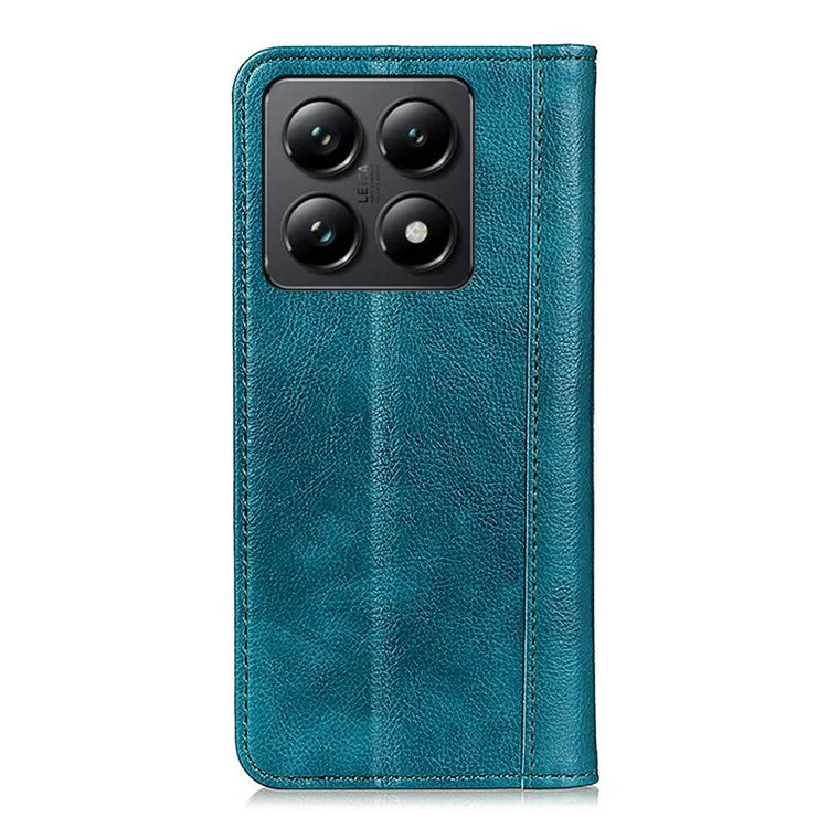 For Xiaomi 14T Stand Case Split Leather Litchi Texture Wallet Phone Cover