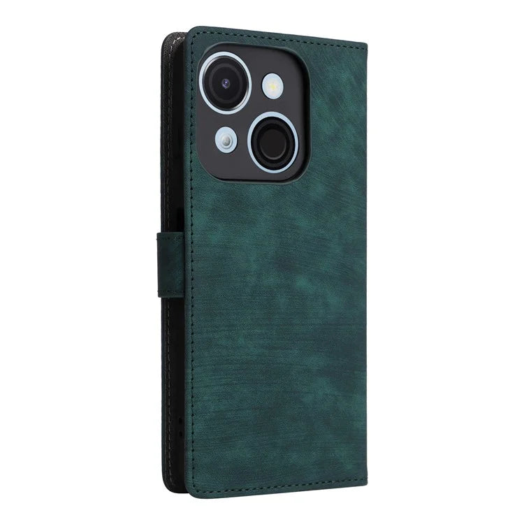 For itel A50C A669L Wallet Case RFID Blocking PU Leather Cover Stand View