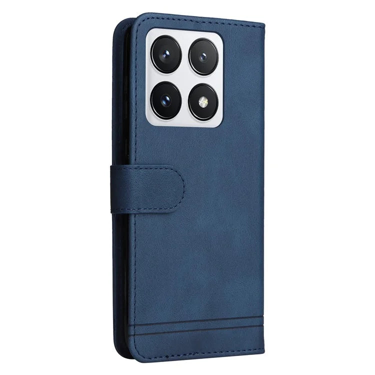 For Xiaomi 14T Pro Wallet Case Skin-Touch Leather Phone Cover Tree Pattern Hardware