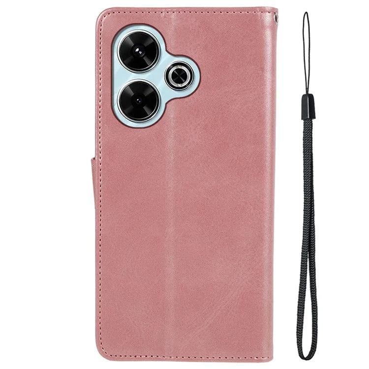 For Xiaomi Poco M6 Plus 5G / Redmi 13 5G / 4G / Note 13R 5G Case PU Leather Wallet Protective Phone Cover Calf Texture