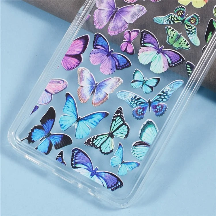 For Samsung Galaxy A06 Case Anti-Drop Airbag Butterfly Pattern Printing TPU Phone Cover