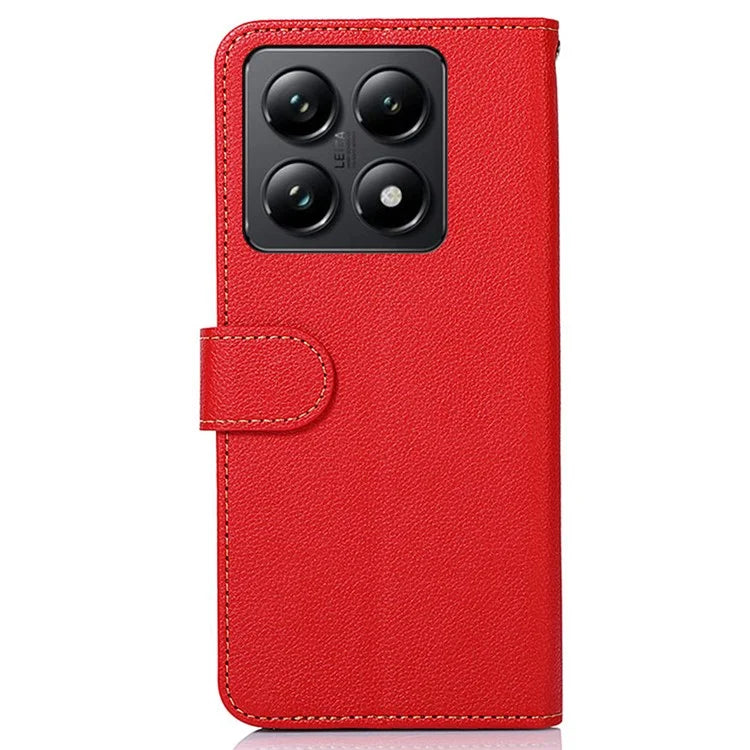 KHAZNEH For Xiaomi 14T Case RFID Blocking Wallet PU Leather Phone Cover