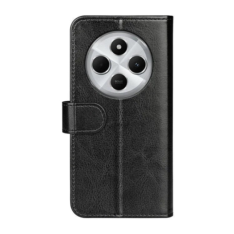 For Xiaomi Redmi 14C 4G Wallet Case Crazy Horse Texture Stand Leather Phone Cover