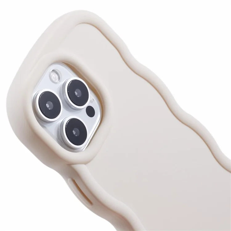 XL Series For iPhone 16 Pro Case TPU Protective Phone Cover Unique Curly Wave Frame
