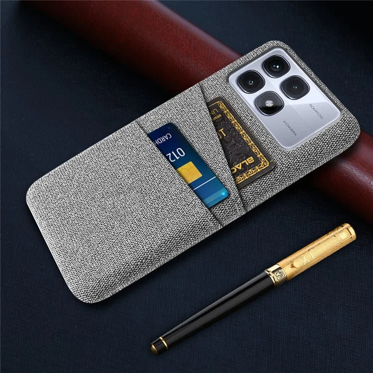 For Xiaomi Redmi K70 Ultra Case Cloth + Hard PC Phone Cover with Dual Card Slots