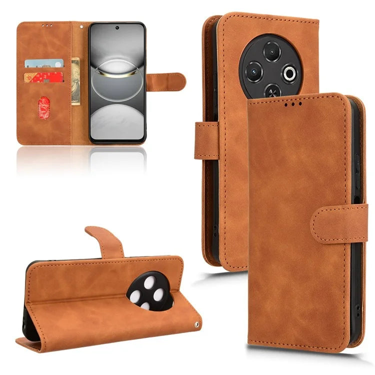 For TECNO Spark 30C Leather Case Skin-Feel Anti-Drop Wallet Flip Phone Cover