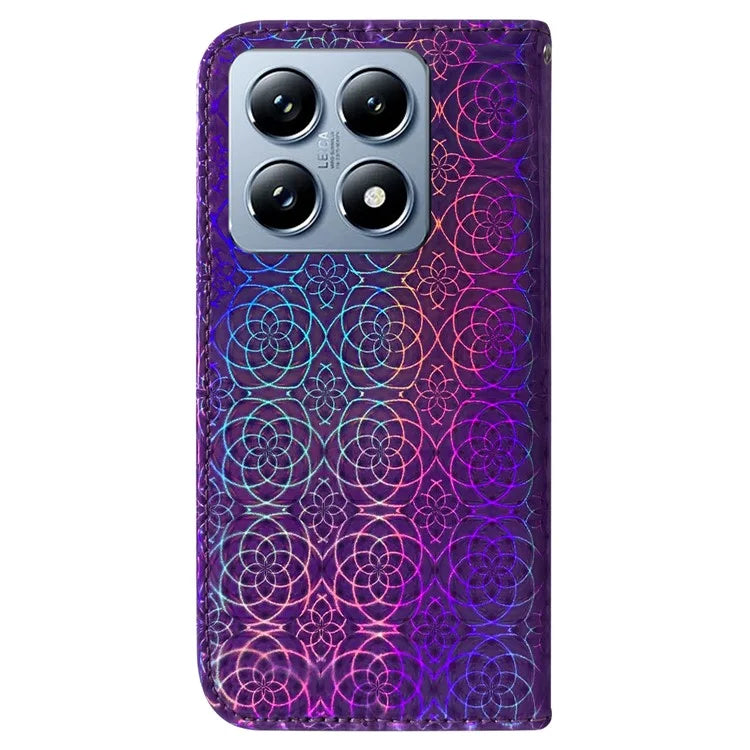 For Xiaomi 14T Pro Stand Case Dazzling Flower Leather Phone Cover