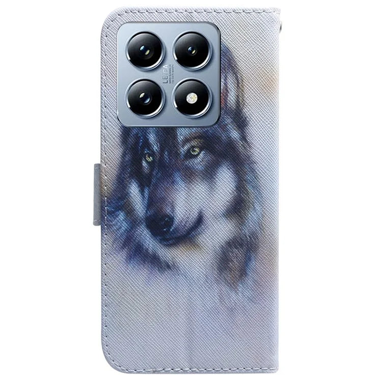 For Xiaomi 14T Pro Wallet Case Pattern Print Leather Phone Cover