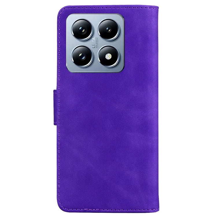 For Xiaomi 14T Pro Case Solid Color Leather Wallet Phone Cover