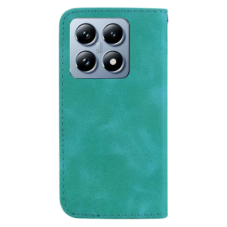 For Xiaomi 14T Stand Case 7-Shaped Pattern Imprint Leather Phone Cover