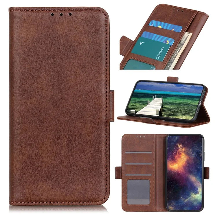 For Xiaomi 14T Case Stand Cowhide Texture PU Leather Phone Cover