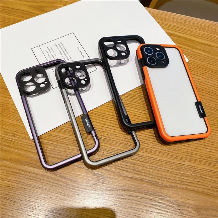 WOLMTT For iPhone 16 Pro Max Case Colorful Frame Soft TPU Clear Phone Cover