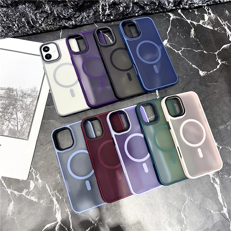 For iPhone 16 Plus Case Compatible with MagSafe Skin-Touch Matte Anti-Drop TPU+PC Phone Cover