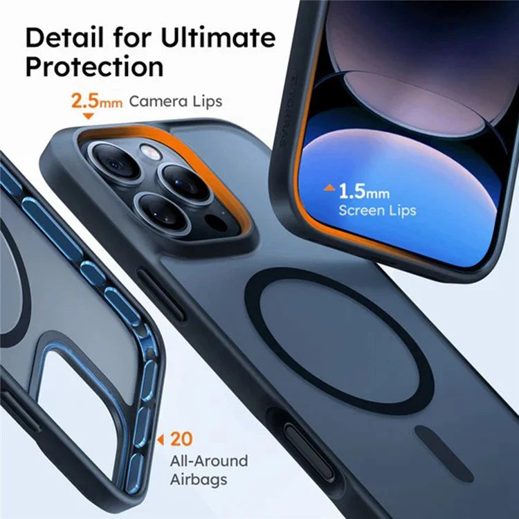 TORRAS For iPhone 16 Pro Case Compatible with MagSafe Skin-Touch Matte PC+TPU Phone Cover