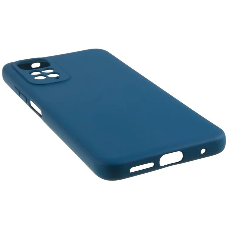 For Xiaomi Redmi Note 11S 4G Liquid Silicone Texture Feeling Phone Anti-drop Cover 2.0mm Thick Arc Edge TPU Case