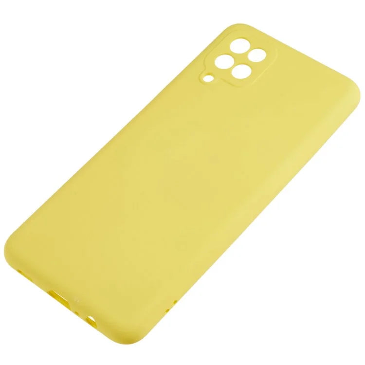 For Samsung Galaxy A12 / M12 / A12 Nacho 4G Liquid Silicone Texture Cellphone Drop-proof Cover 2.0mm Thick Arc Edge TPU Case