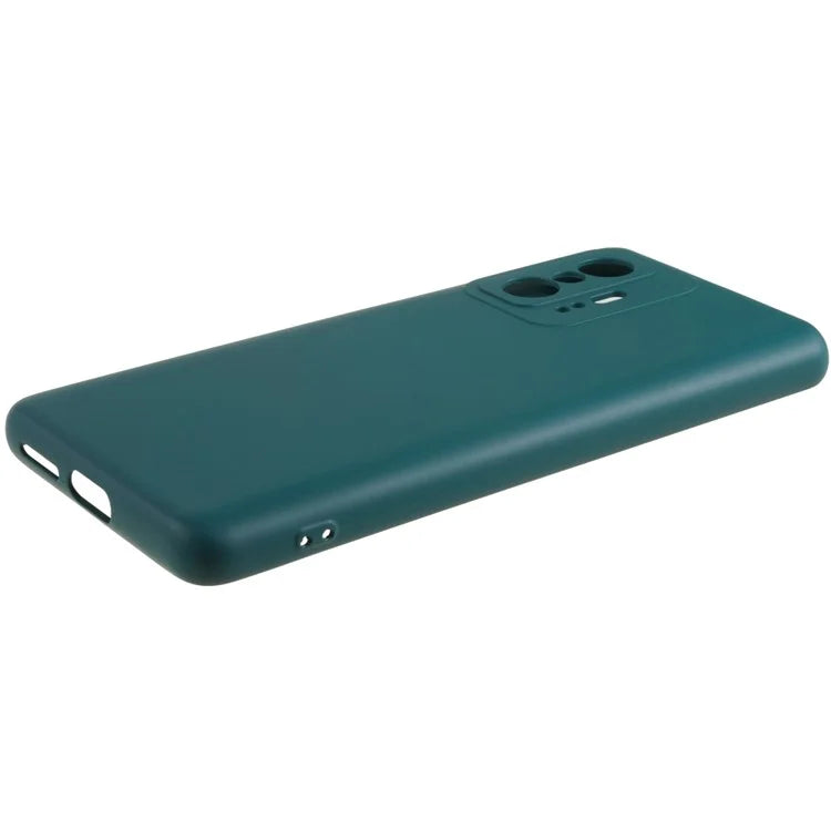 For Xiaomi 11T 5G / 11T Pro 5G Solid Color Liquid Silicone Texture Phone Cover 2.0mm Thick Arc Edge TPU Anti-scratch Case