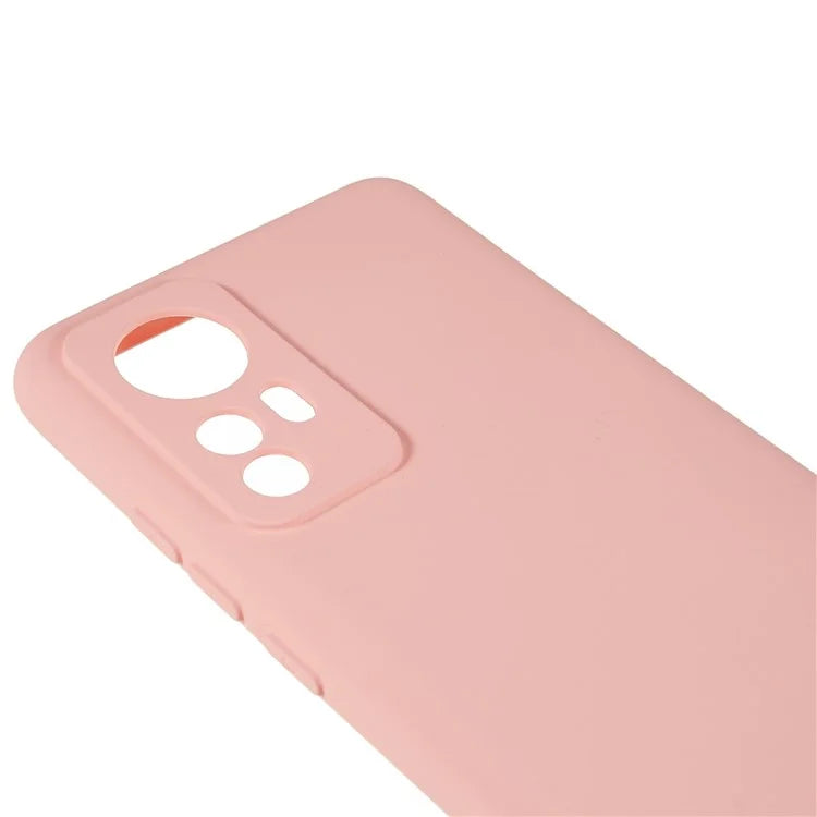 For Xiaomi 12 5G / 12X 5G / 12S 5G Soft TPU Liquid Silicone Texture Phone Case 2.0mm Thick Arc Edge Anti-Scratch Cover