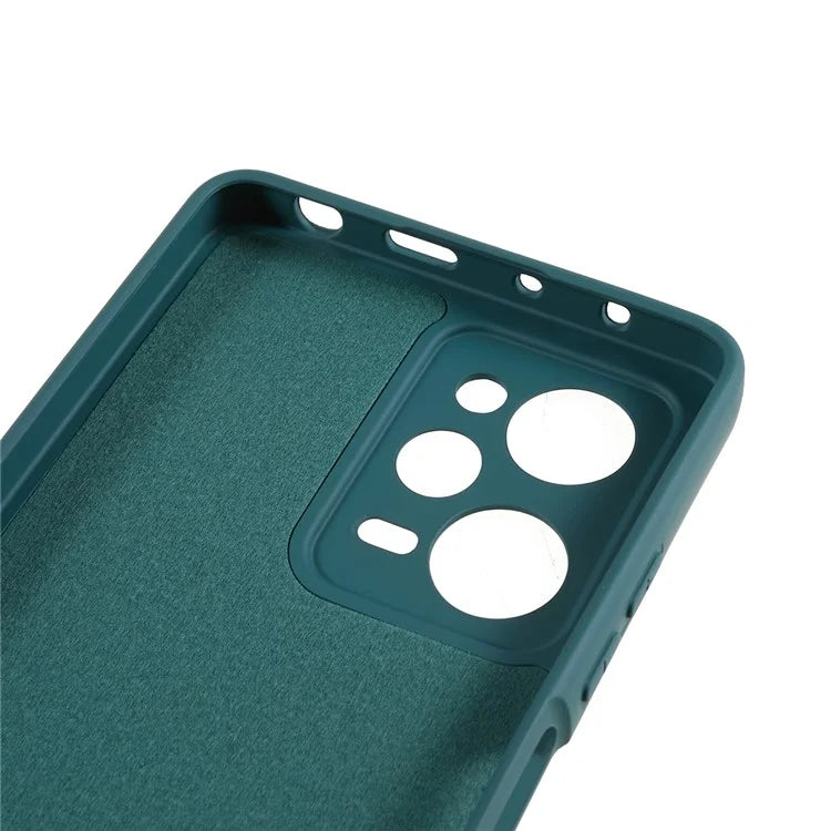 TPU Phone Case for Xiaomi Poco X5 Pro 5G / Redmi Note 12 Pro Speed 5G , 2.0mm Thick Liquid Silicone Arc Edge Coverish Green