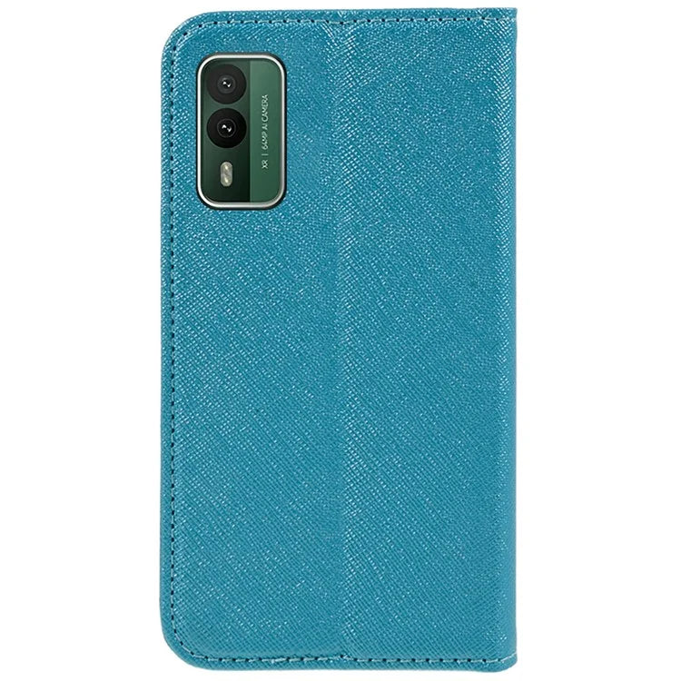 For Nokia XR21 Cross Texture Wallet Phone Shell Magnetic Closing PU Leather Stand Cover