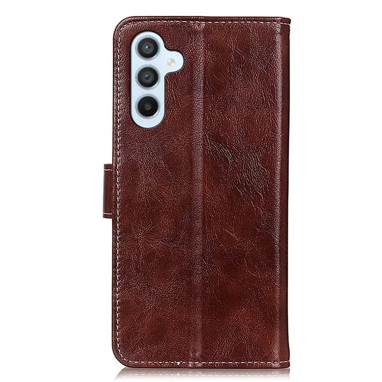 For Samsung Galaxy A15 4G Case Wallet Stand Shockproof Retro Texture PU Leather Phone Cover