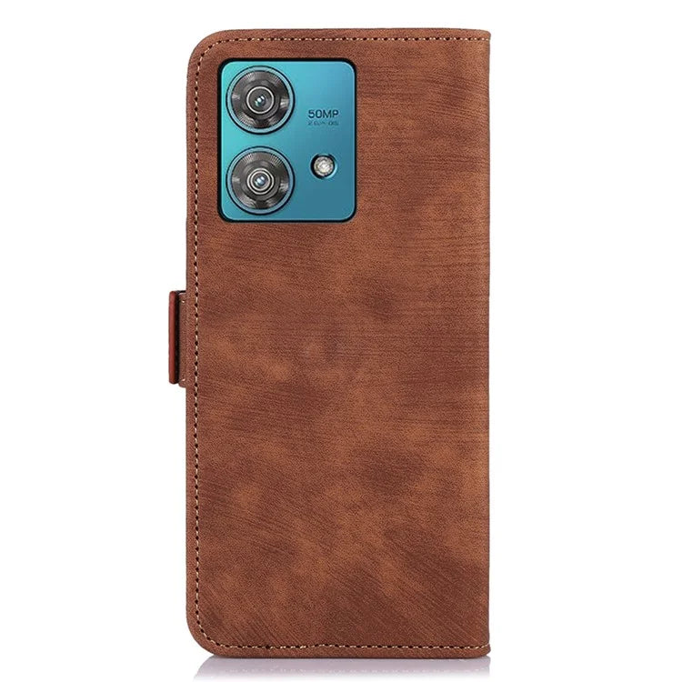 ABEEL For Motorola Edge 40 Neo 5G Case Retro Texture Phone Leather Cover with Stand