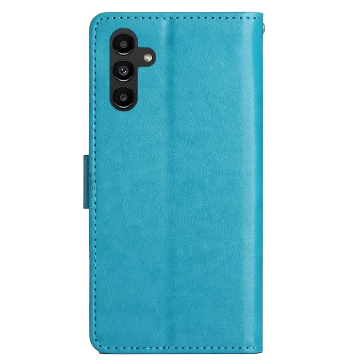 For Samsung Galaxy A25 5G (Global) (161.0 x 76.5 x 8.3mm) Case Butterfly Imprint Wallet PU Leather Phone Cover