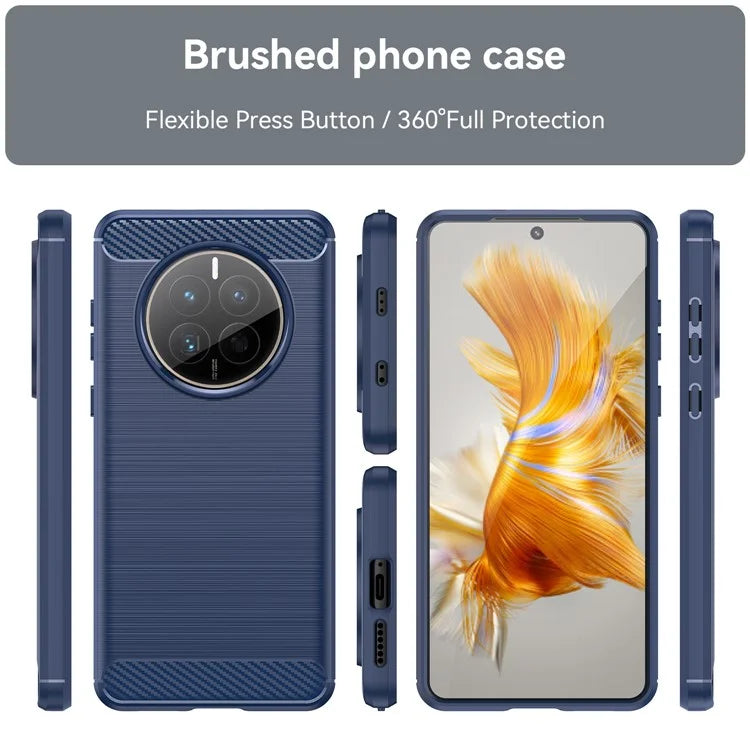 For Huawei Mate 50E 4G / Mate 50 4G Case Slim-Fit Cell Phone Cover TPU Carbon Fiber Texture Shell