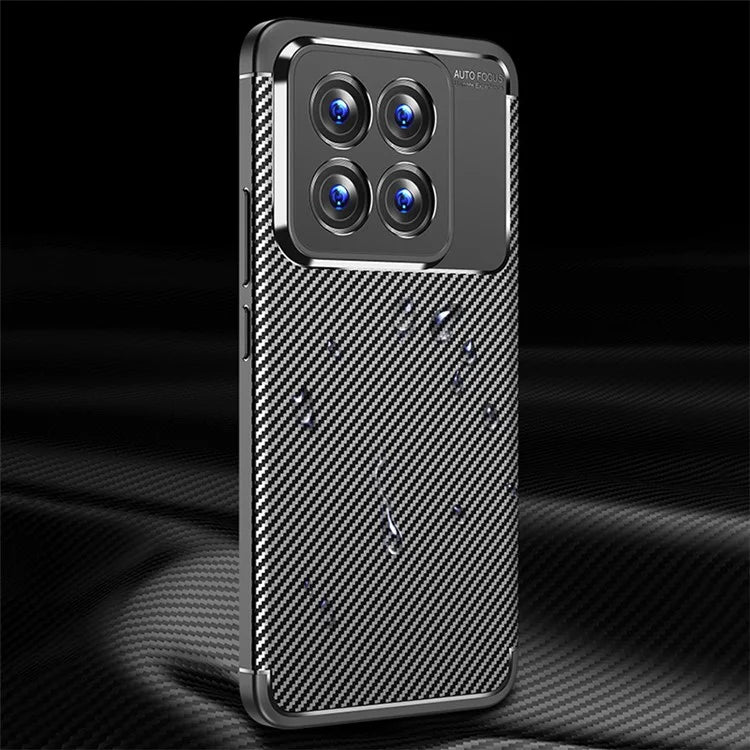 For Xiaomi 14 Pro Case Flexible TPU Fiber Texture Shockproof Phone Cover