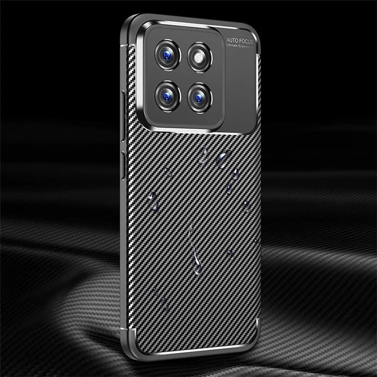 For Xiaomi 14 Case Carbon Fiber Texture TPU Phone Protective Cover