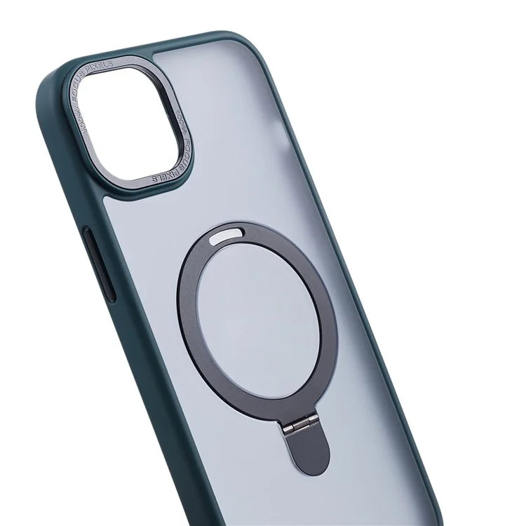 PC+TPU Cover for iPhone 15 Case Compatible with MagSafe Kickstand Phone Case