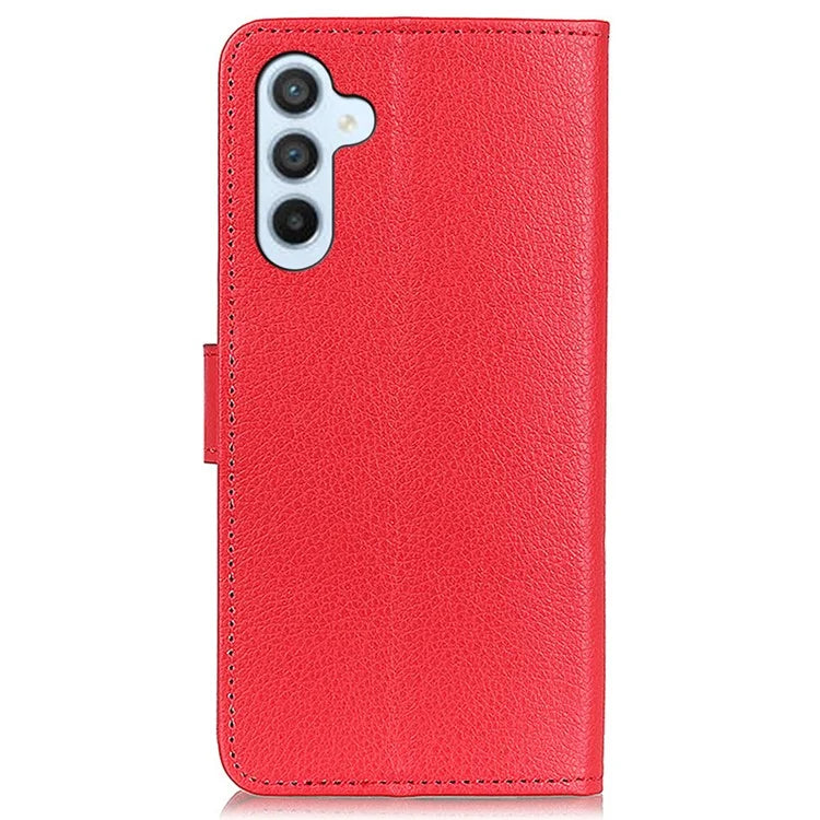 For Samsung Galaxy A15 4G Case Litchi Texture Leather Phone Cover with Wallet Stand