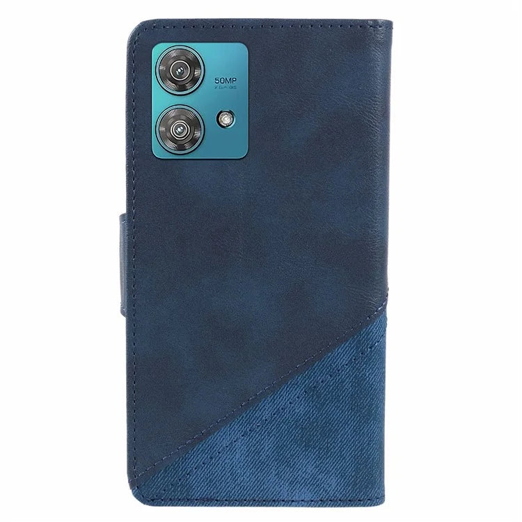 For Motorola Edge 40 Neo 5G Case Wallet Splicing PU Leather Phone Cover