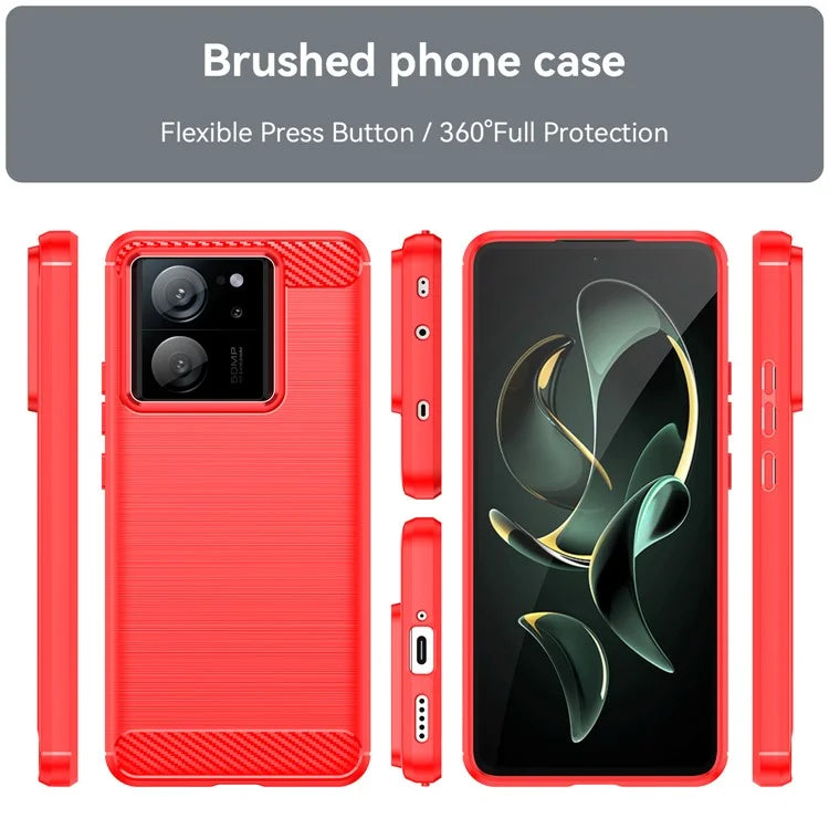 TPU Shell for Xiaomi 13T / 13T Pro Case Carbon Fiber Texture Phone Cover