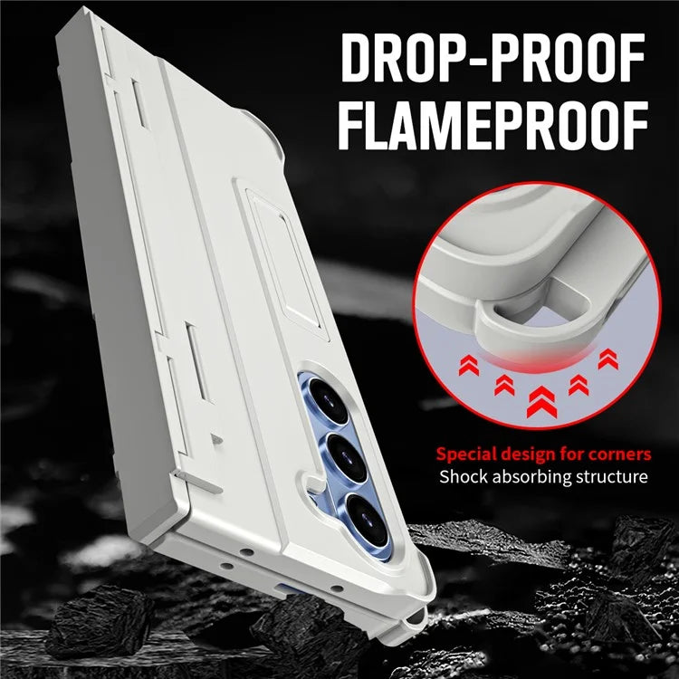 For Samsung Galaxy Z Fold5 5G Case Hinge Protection PC Phone Cover with Screen Protector / Stylus Pen