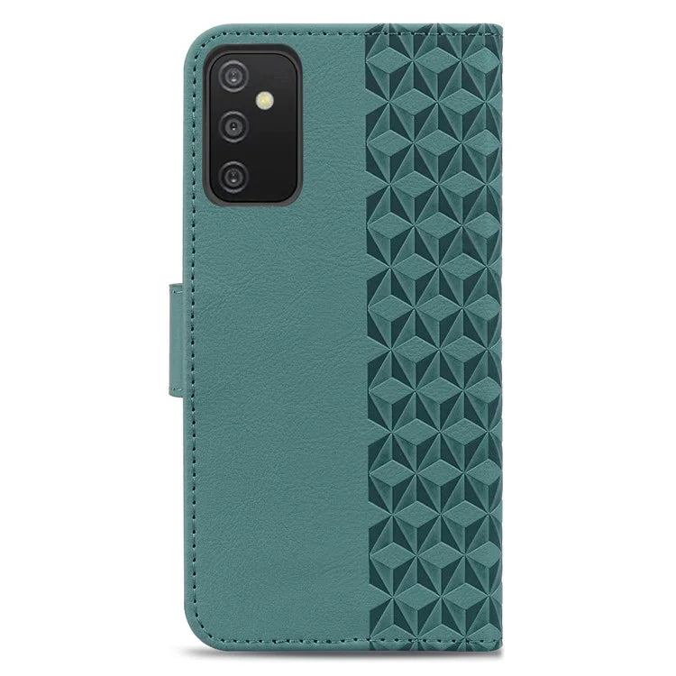 For Samsung Galaxy A54 5G Case Rhombus Imprinted Anti-drop PU Leather Smartphone Cover