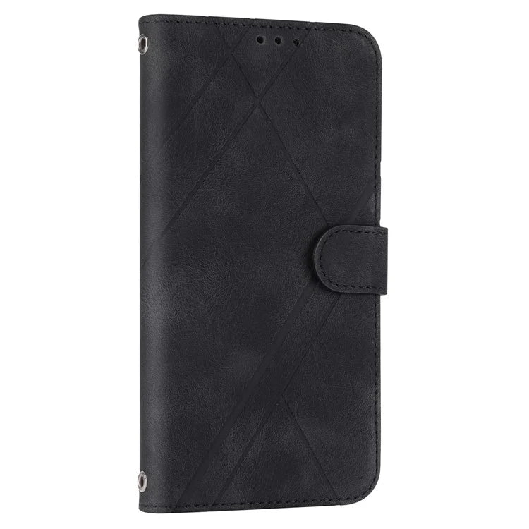 For Sony Xperia 5 V Case Imprinted Line Wallet Leather Phone Cover