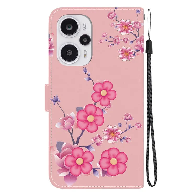 For Xiaomi Poco F5 5G / Redmi Note 12 Turbo Case PU Leather Stand Cover