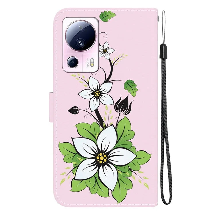 For Xiaomi 13 Lite / Civi 2 5G Case Pattern Printing Phone Stand Cover