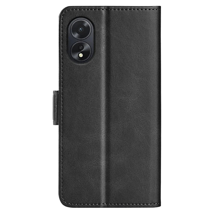 For Oppo A38 4G Case Drop Protection Calf Texture Phone Cover Leather Wallet Stand Shell