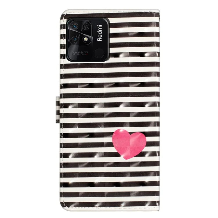 For Xiaomi Redmi 10C 4G Protective Case Pattern Printing PU Leather Wallet Phone Cover
