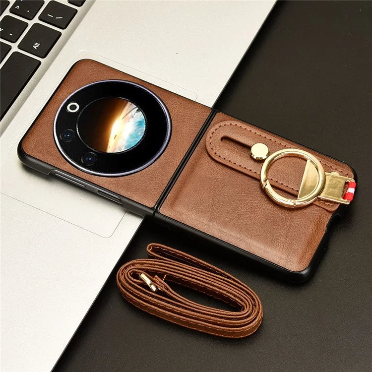 For Transsion Tecno Phantom V Flip Case PU Leather+PC Phone Cover with Bottle Opener