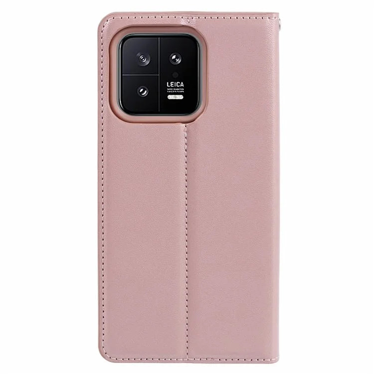 HANMAN Minuo Series For Xiaomi 13 Case PU Leather Folio Phone Cover