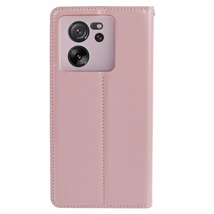 HANMAN Minuo Series For Xiaomi 13T / 13T Pro / Redmi K60 Ultra Case PU Leather Stand Magnetic Clasp Phone Cover