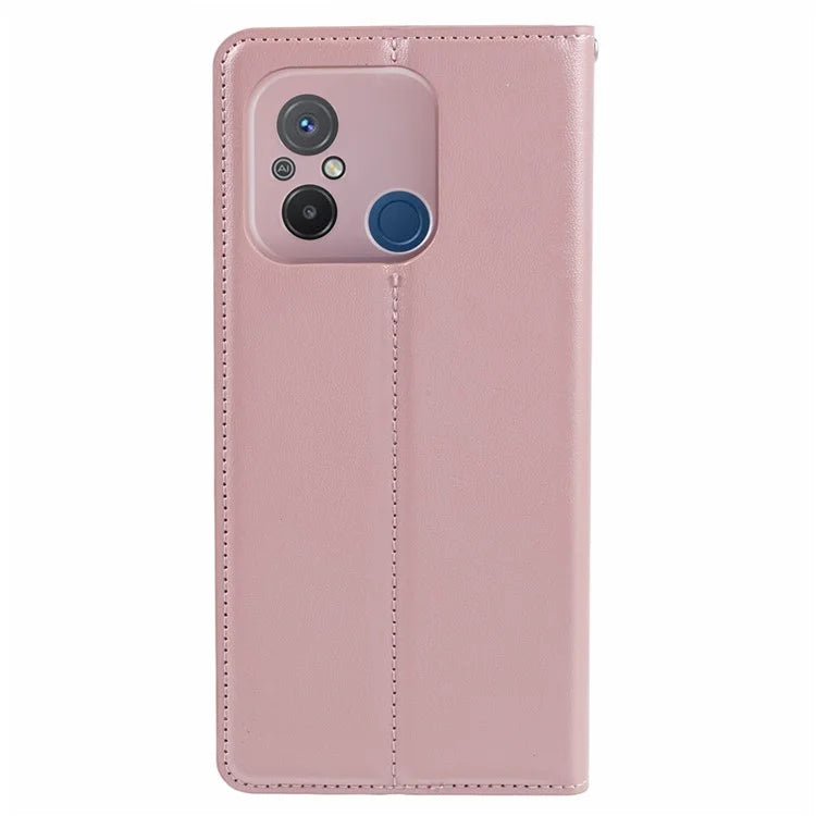 HANMAN Minuo Series For Xiaomi Redmi 12C 4G / 11A 4G / Poco C55 4G Case PU Leather Magnetic Closure Phone Cover