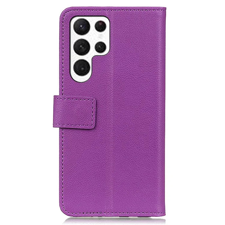 For Samsung Galaxy S24 Ultra Case PU Leather Phone Cover with Wallet Stand Function