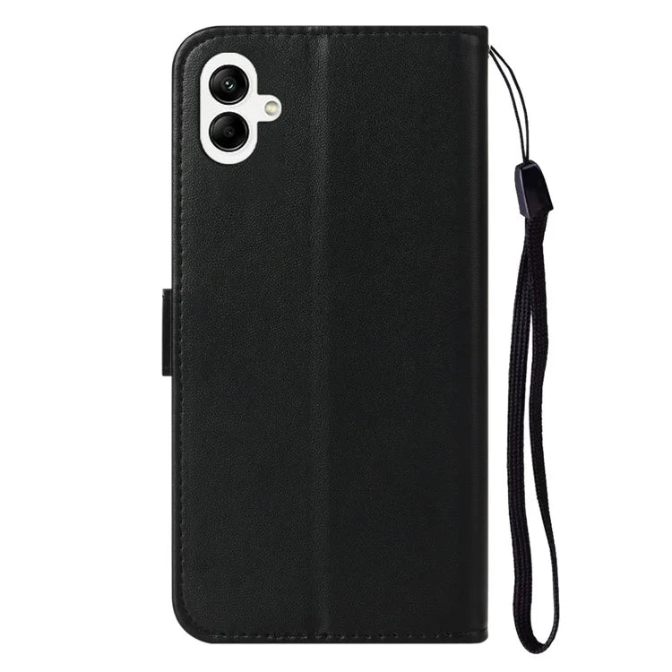 B40 For Samsung Galaxy A05 4G Cover Solid Color PU Leather Wallet Stand Phone Case