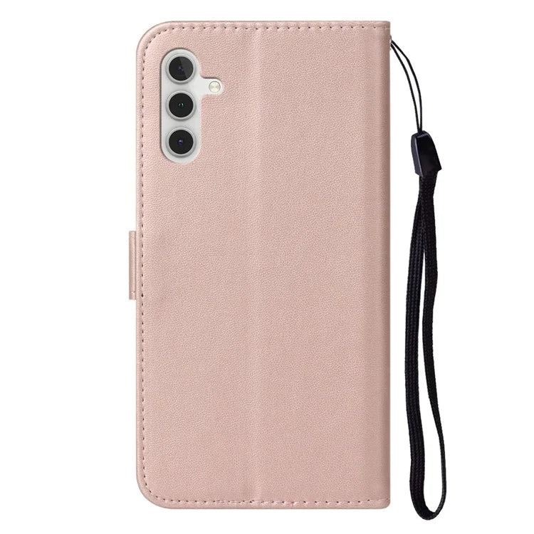 B40 For Samsung Galaxy S24 Case PU Leather Shockproof Wallet Stand Phone Cover Gold