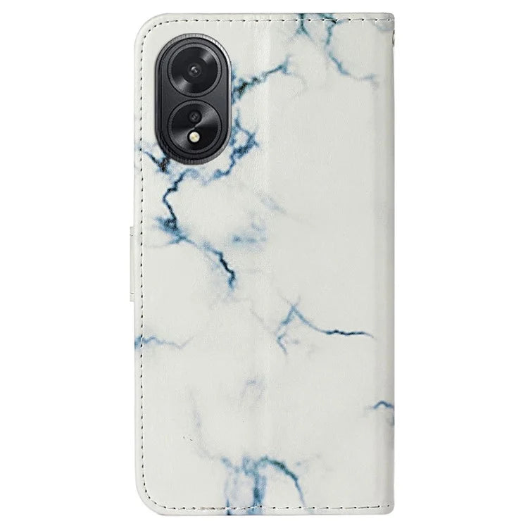 For Oppo A38 4G / A18 4G Case PU Leather Pattern Magnetic Folio Flip Phone Cover